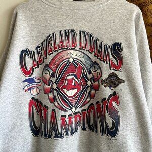 Vintage 1996 MLB Cleveland World Series Champs Crewneck Size XL
